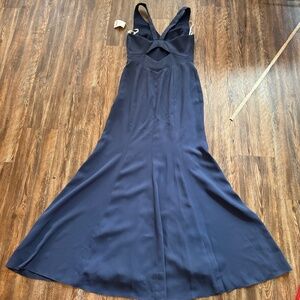 navy blue maxi formal dress